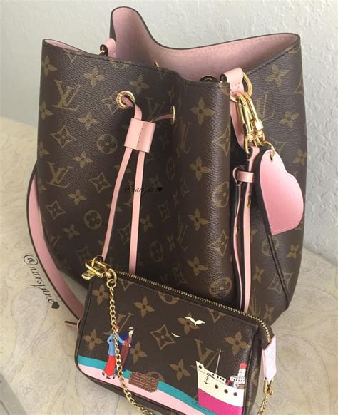 pink and blue lv bag|Lv bag with pink strap.